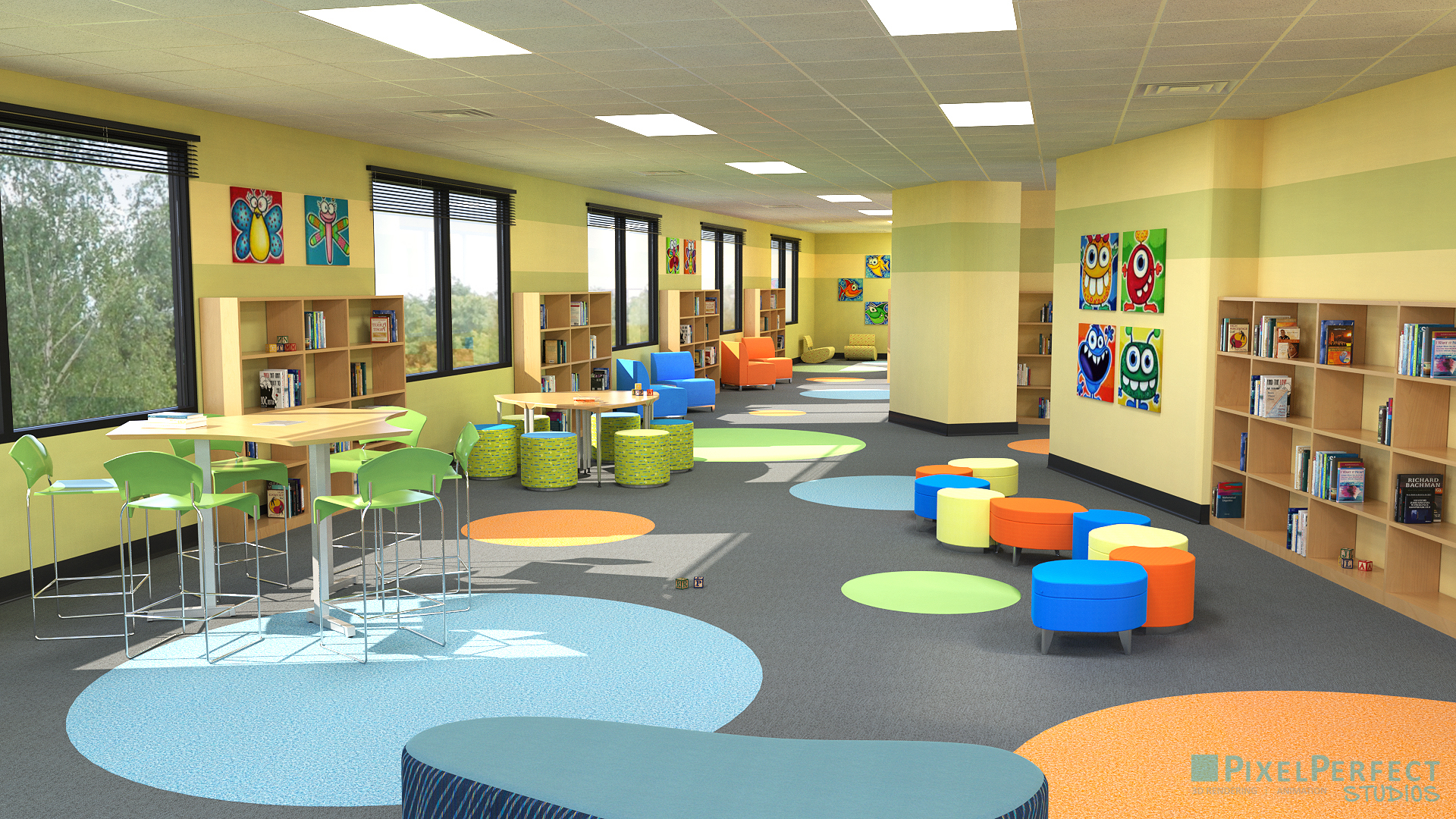 Pixel Perfect 3D Rendering Kids Daycare Playroom