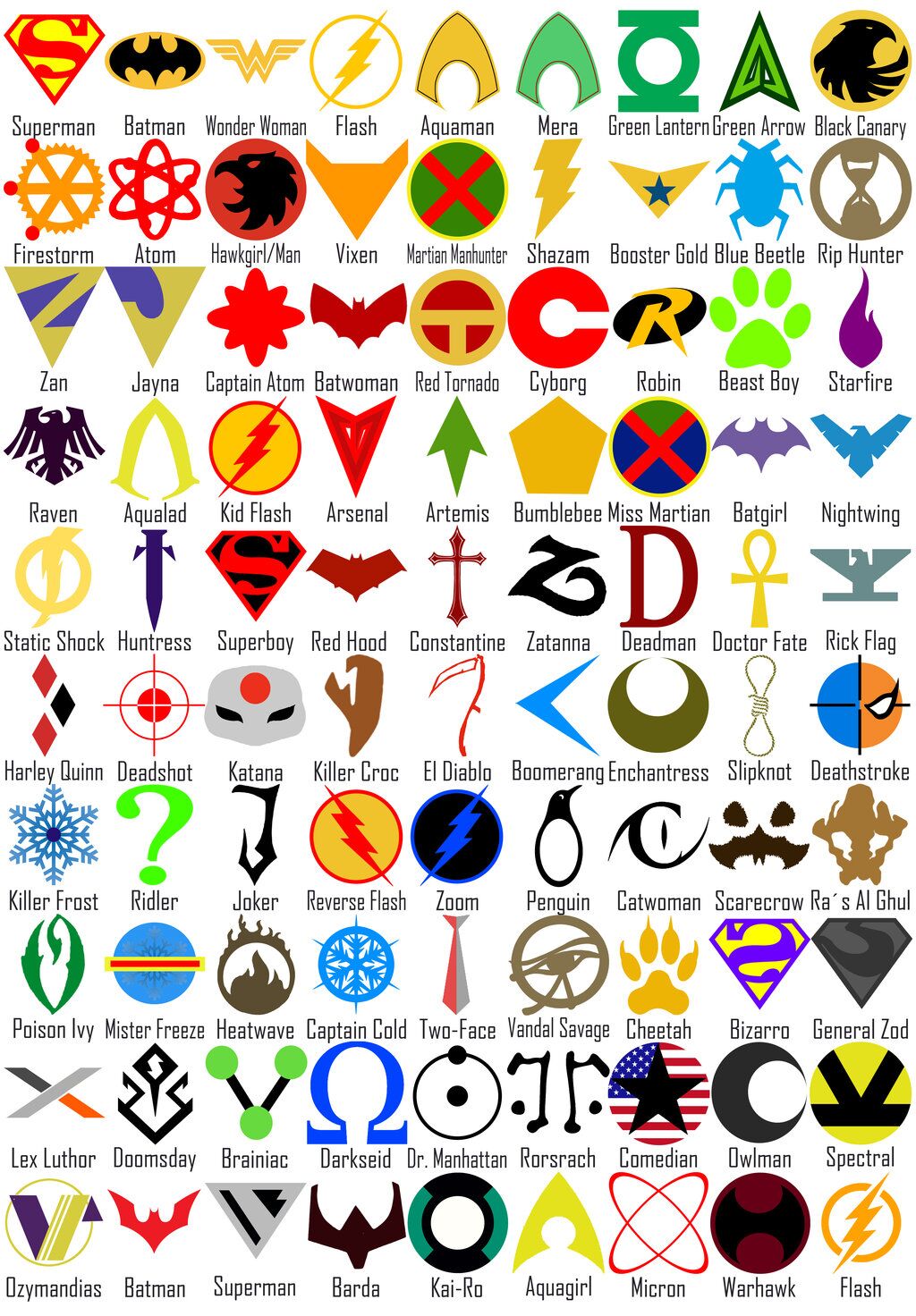 Superhero logos pIXELsHAM