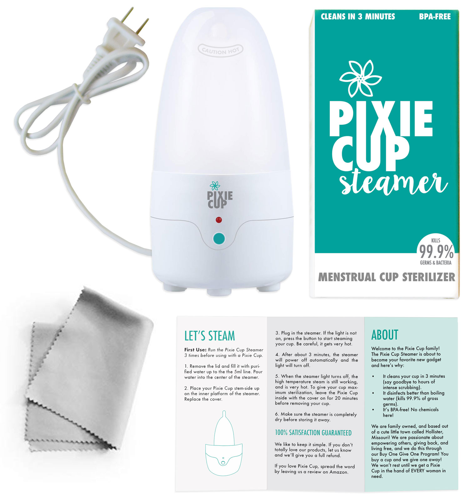 Pixie Cup Steamer Pixie Menstrual Cup