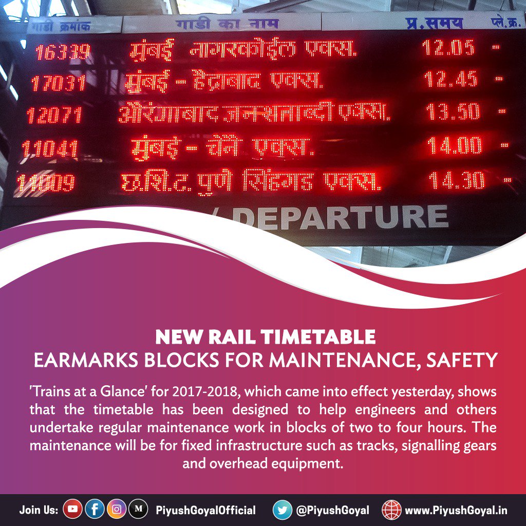 New rail timetable ensures not just faster trains but gives time for maintenance work for greater passenger safety.
