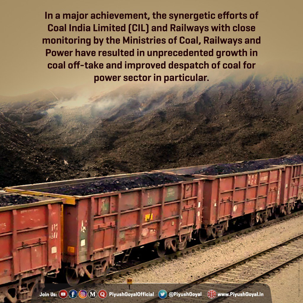 Coal India Limited & Railways jointly succeed in loading an all-time high of 250 coal rakes in a day for November, ensuring both the power & non-power sector meet their coal demands.