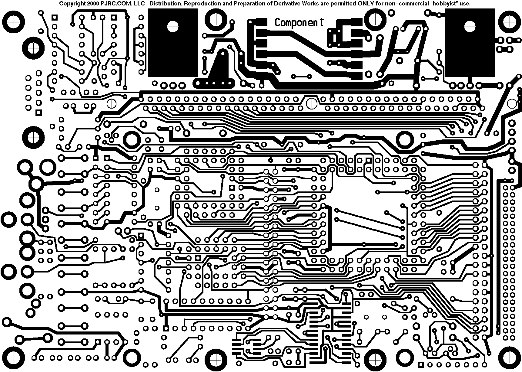 PJRC MP3 Player, Printed Circuit Board Layout