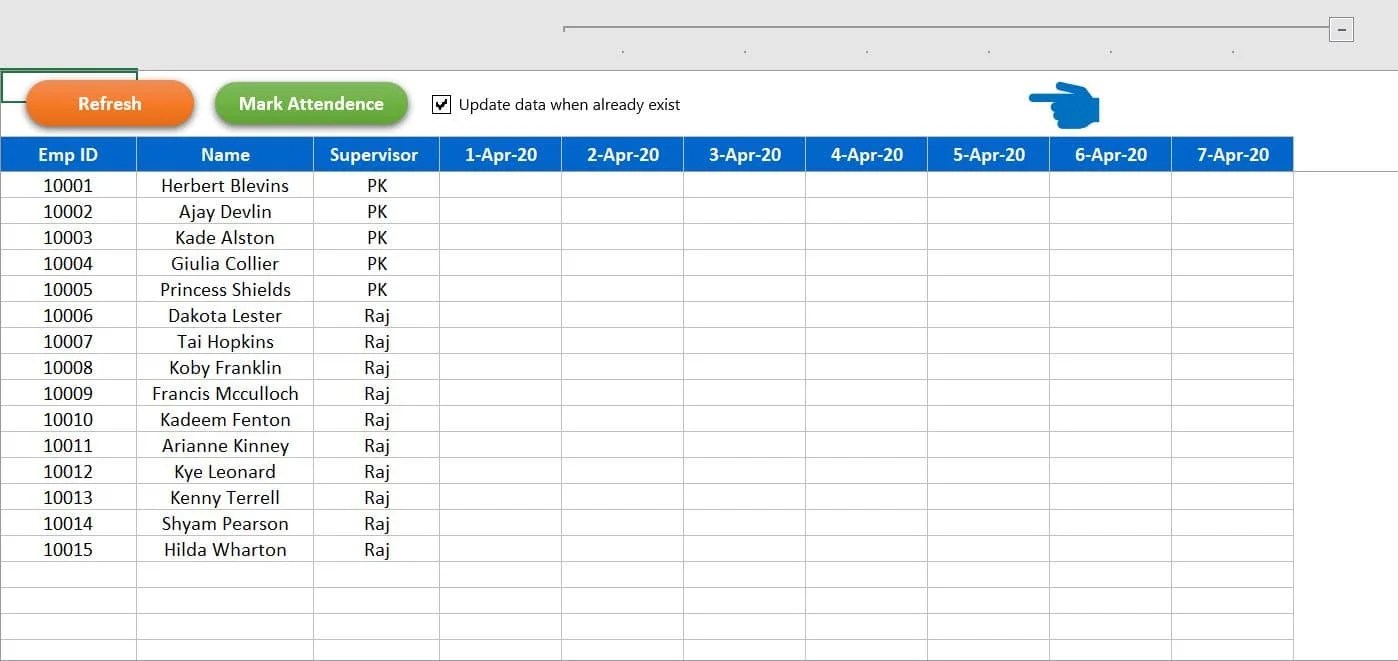 Attendance Roster Template Excel