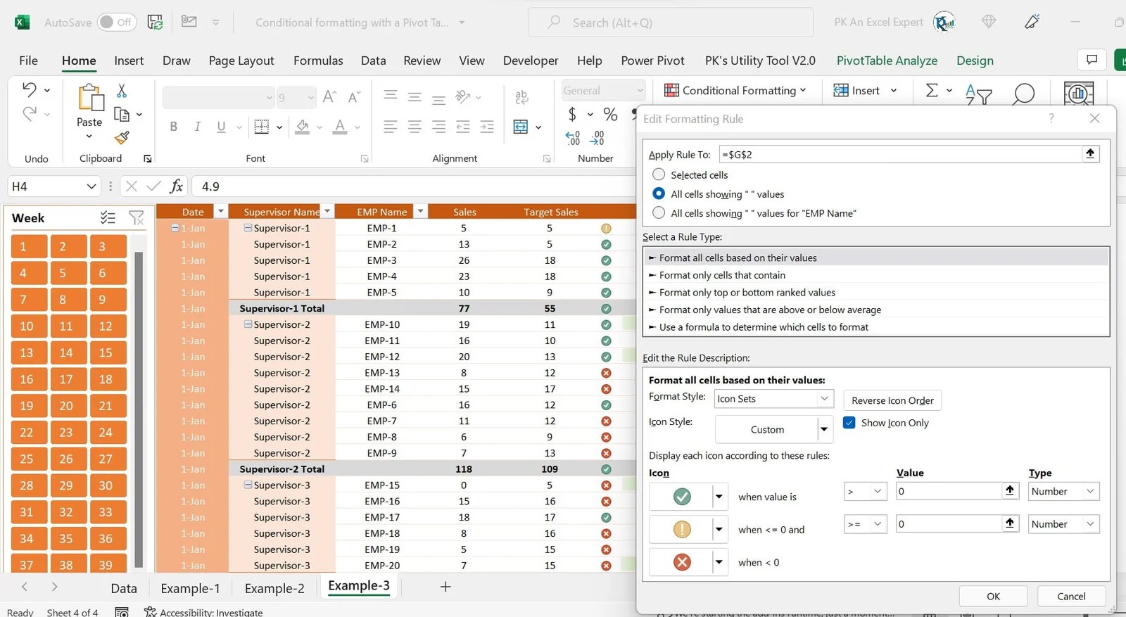Conditional Formatting in a Pivot Table with 3 Example PK An Excel