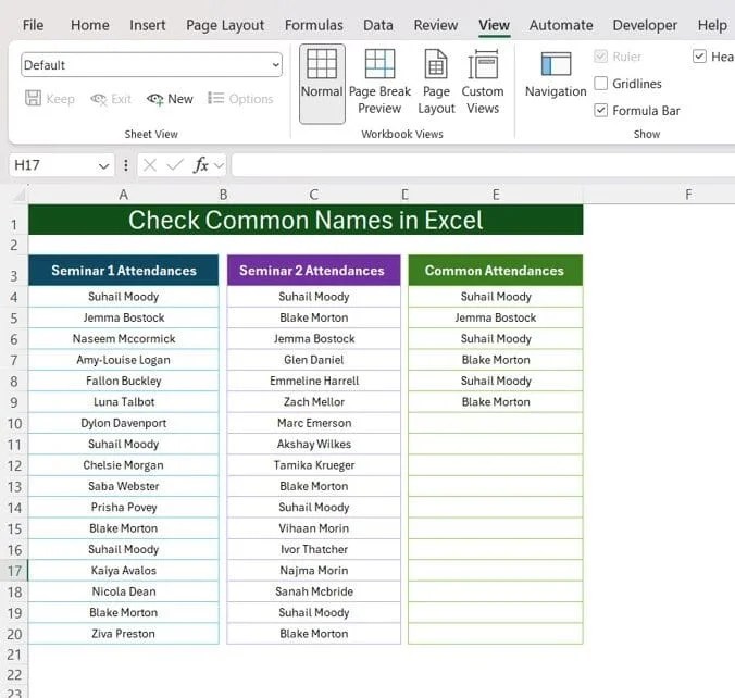 find common names Archives PK An Excel Expert