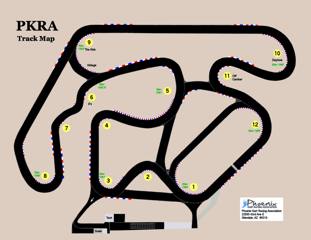 Arizona's Premier Track Rental Facility PKRA Phoenix Kart Racing
