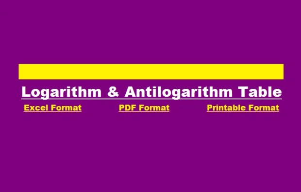 Common Logarithm & Antilogarithm Table With Mean Difference - PkTelcos