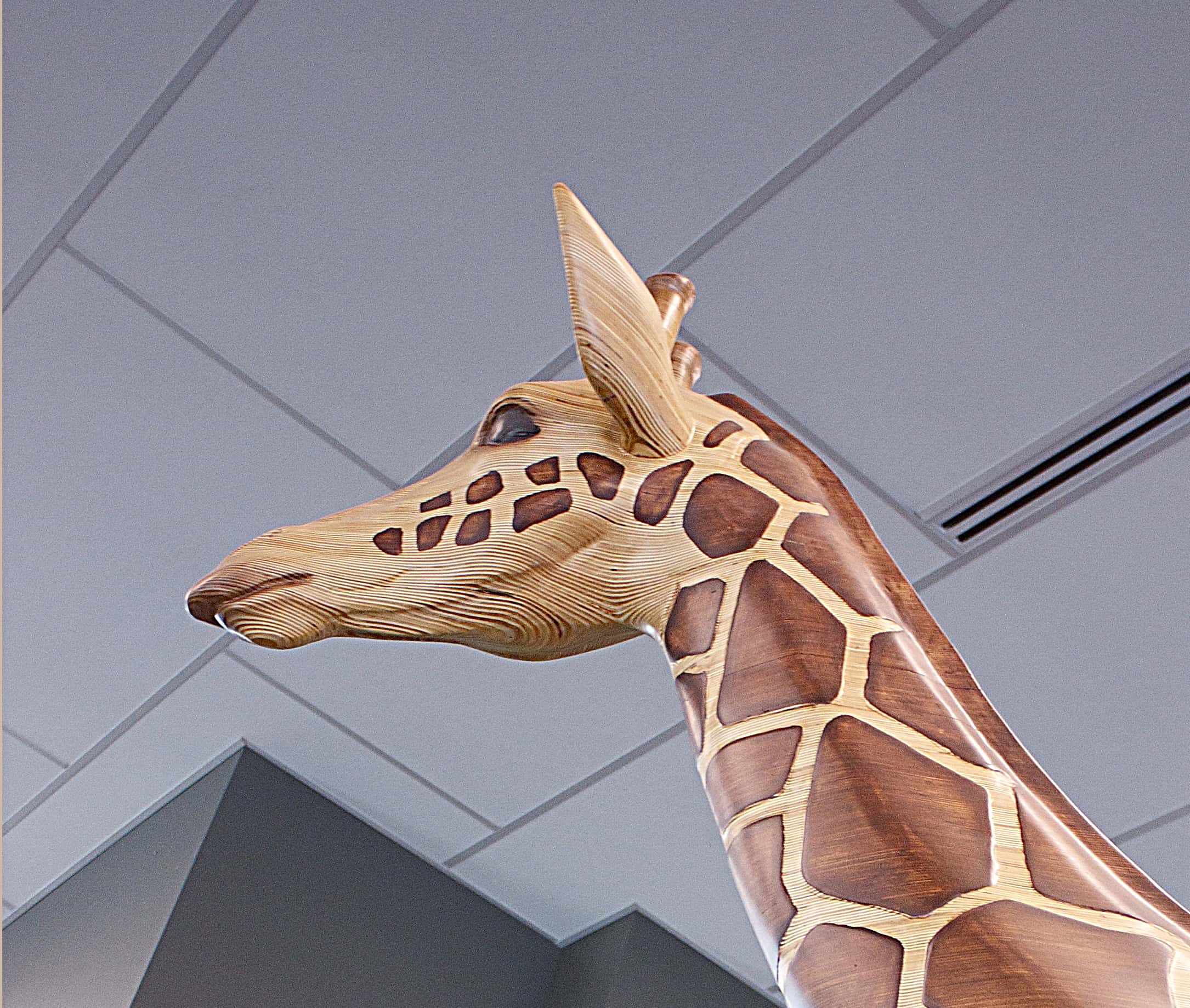 Giraffe Wooden Statue Placzek Studios