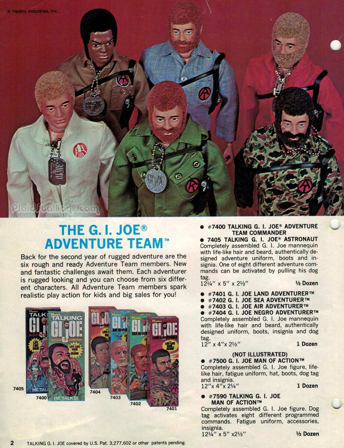 1971 Hasbro GI Joe Adventure Team Catalog PlaidStallions