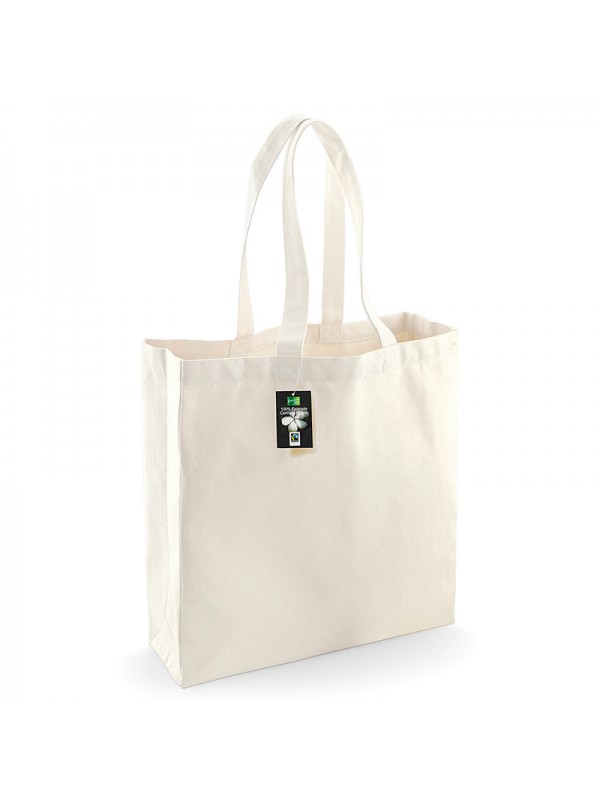 Plain Fairtrade cotton classic shopper BAGS WESTFORD MILL 266 GSM