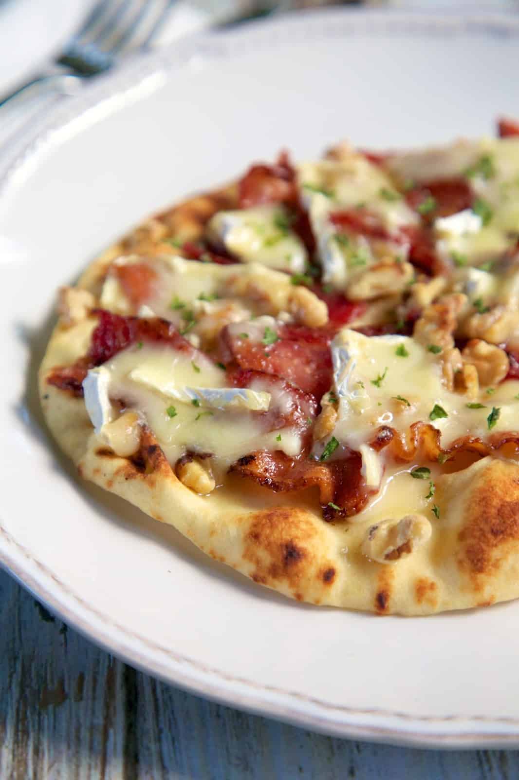 Honey, Bacon, Brie & Walnut Flatbread Plain Chicken