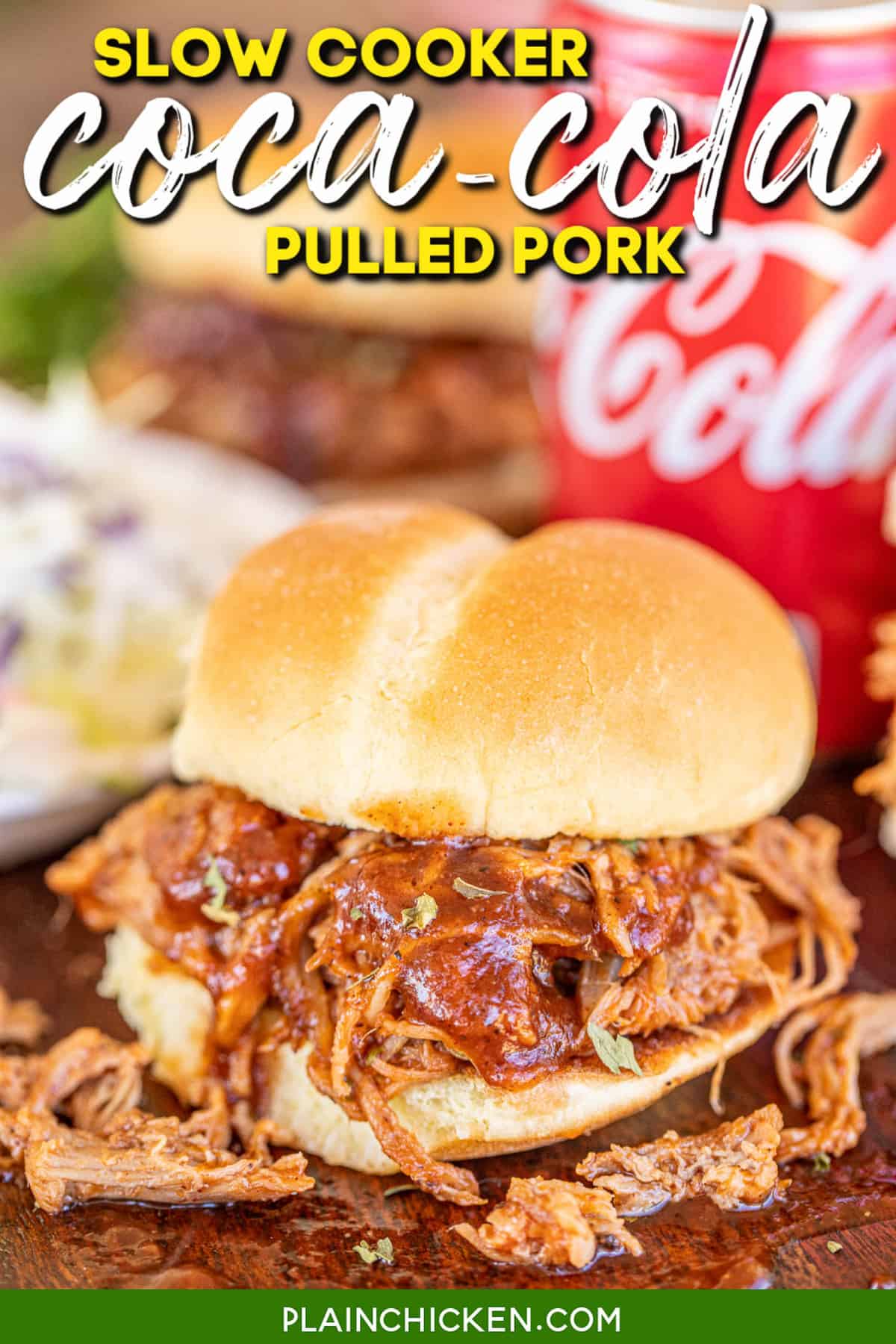 Slow Cooker CocaCola Pulled Pork Plain Chicken
