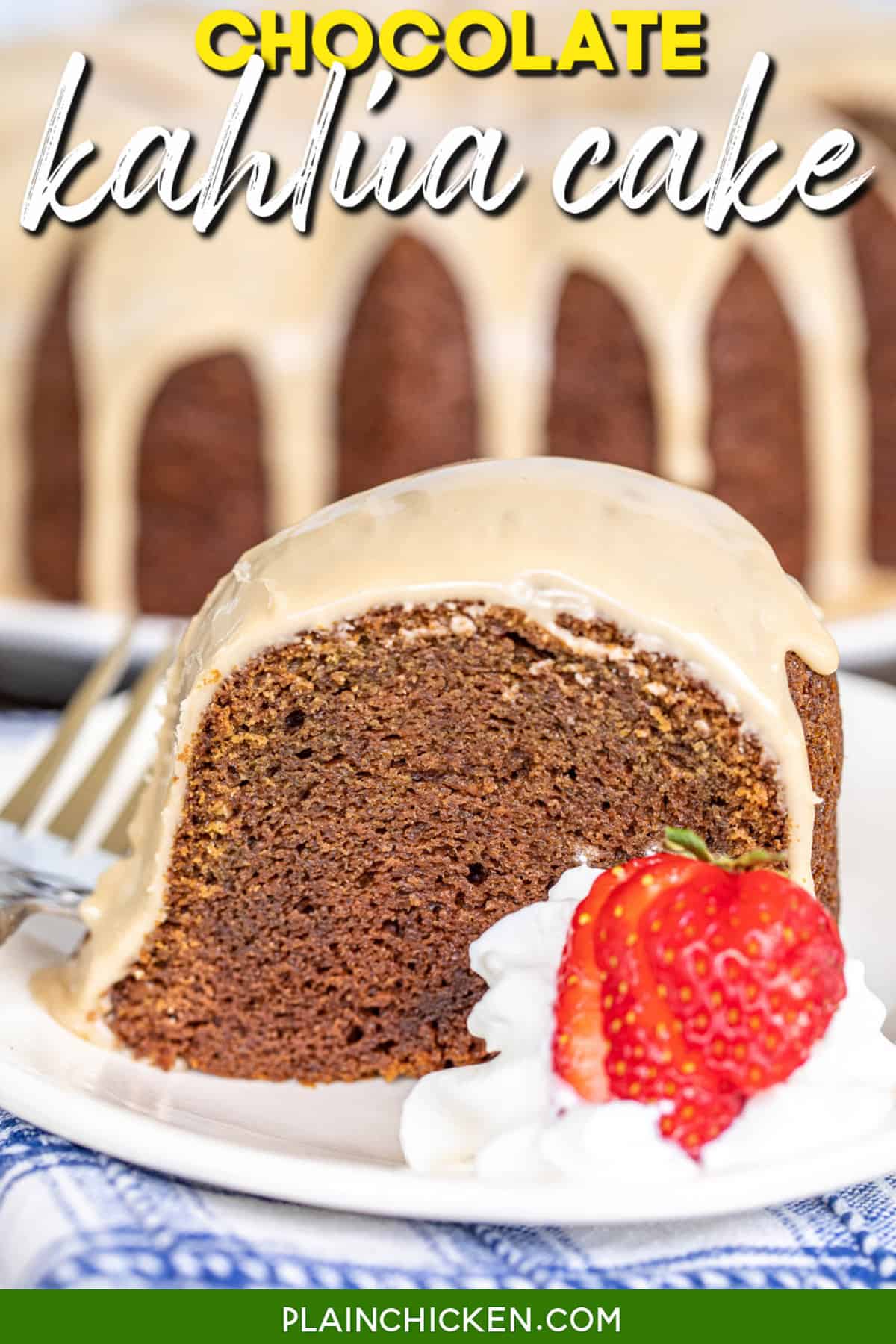 Chocolate Kahlúa Cake Plain Chicken