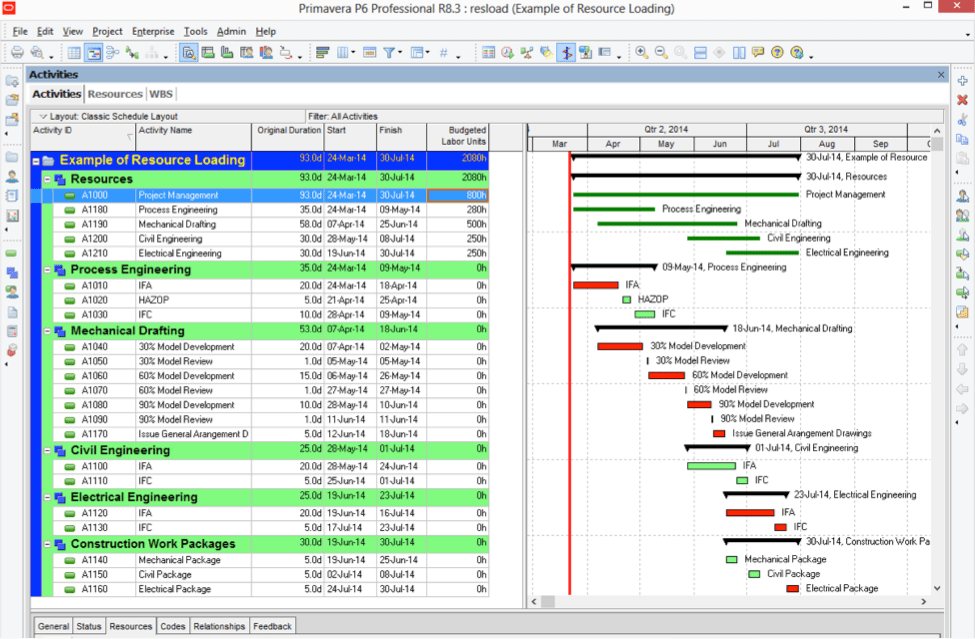 Setting Up LOEs and Resource Loading Them in Primavera P6