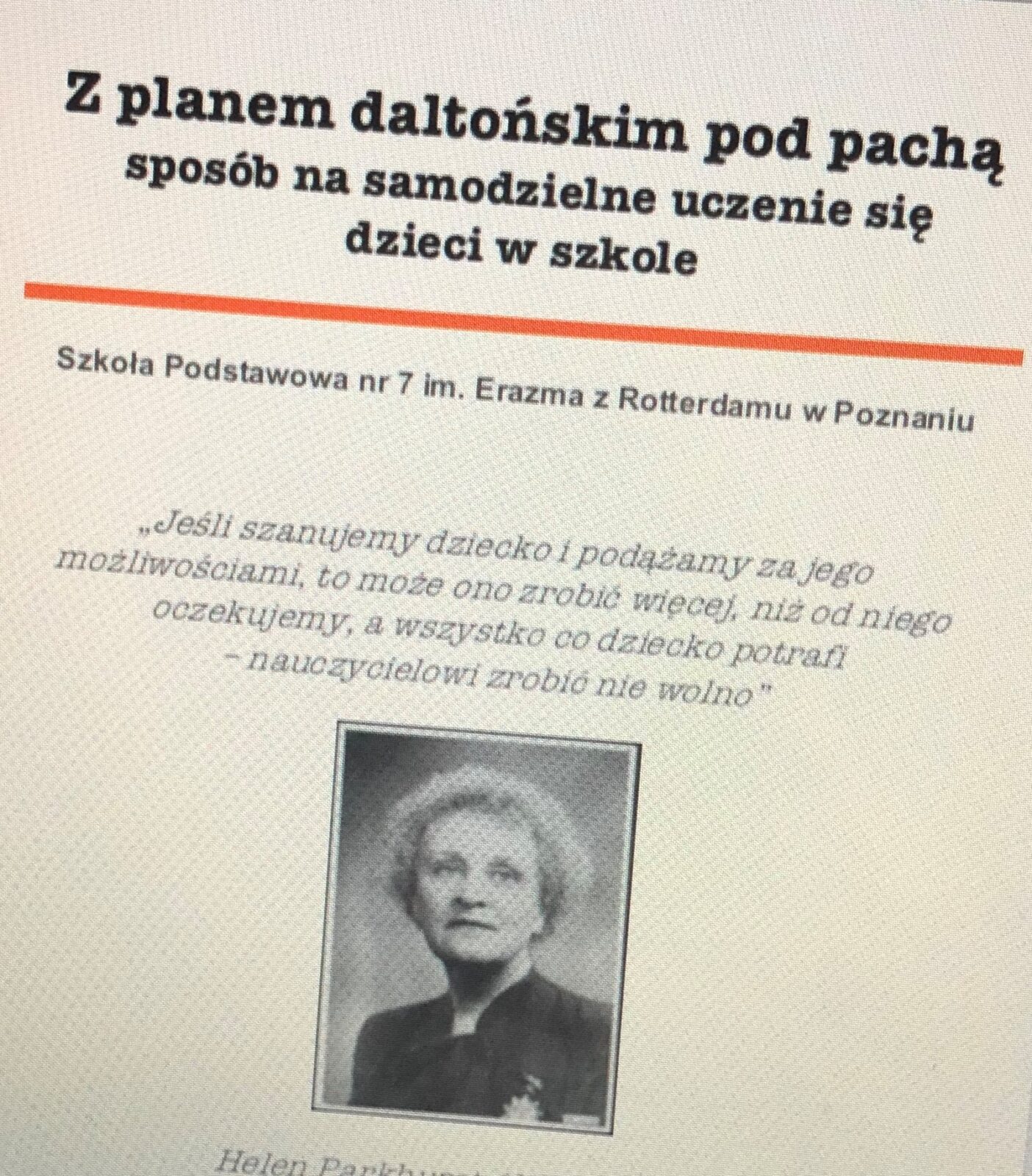 Daltońska współpraca Margareta Pierzchalska Centrum Edukacji