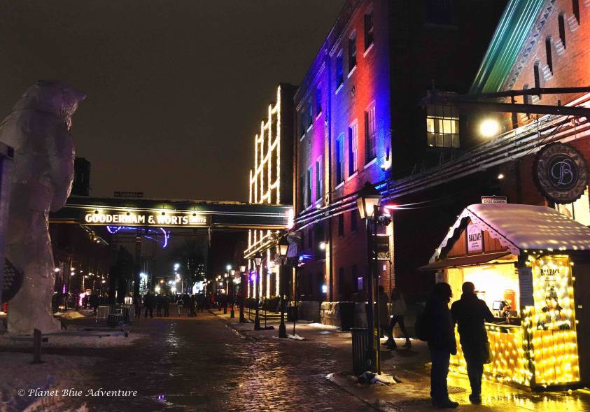 Toronto light fest Distillery District