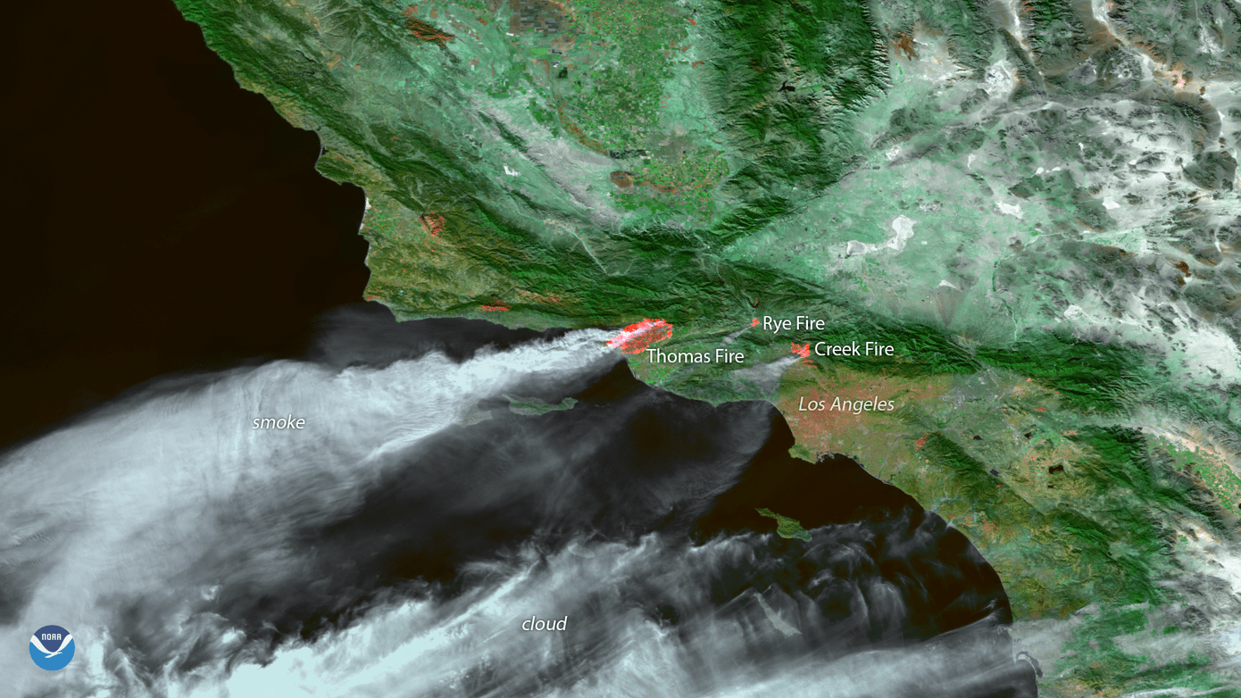 View the Smoke from the California Fires From Satellite News
