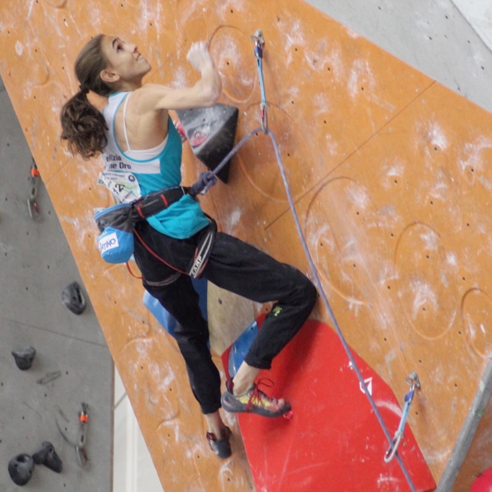 Italian Lead Championship 2021, Laura Rogora competing in the Italian