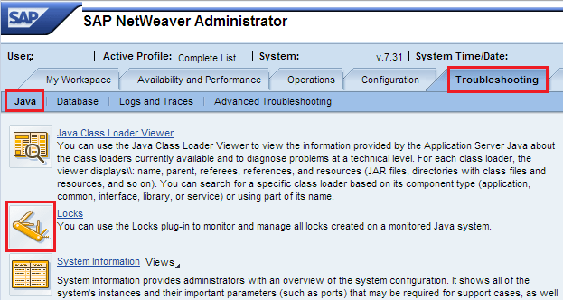 How to unlock Java locks in SAP Netweaver AS Java