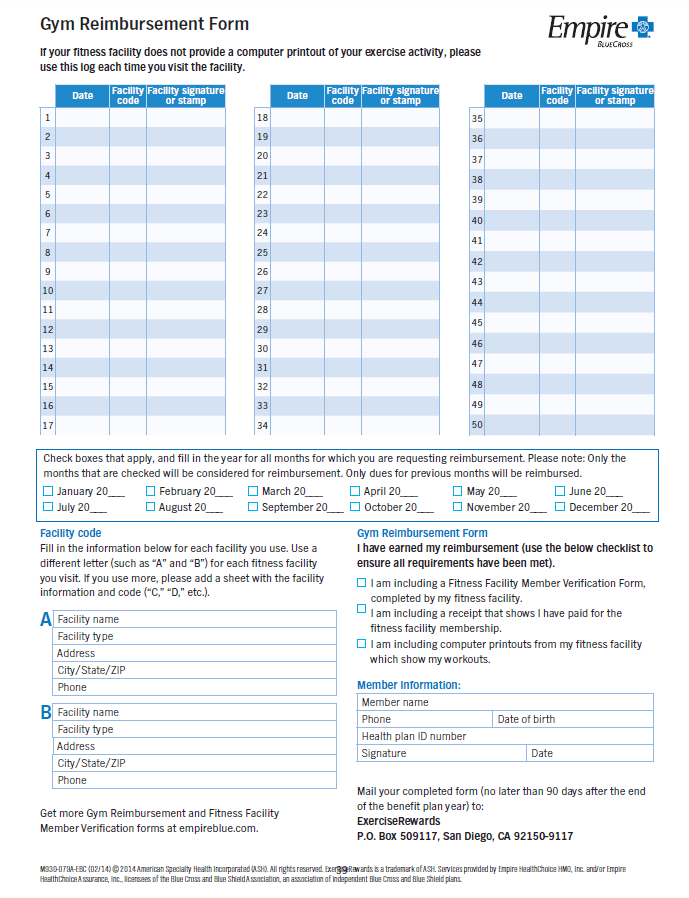 Empire Plan Prescription Claim Form