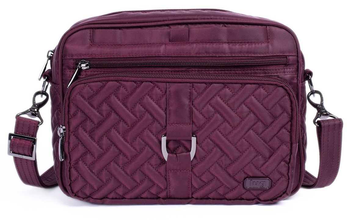 LUG Carousel XL Day Bag, Purse Wine Red Planktown Hardware & More