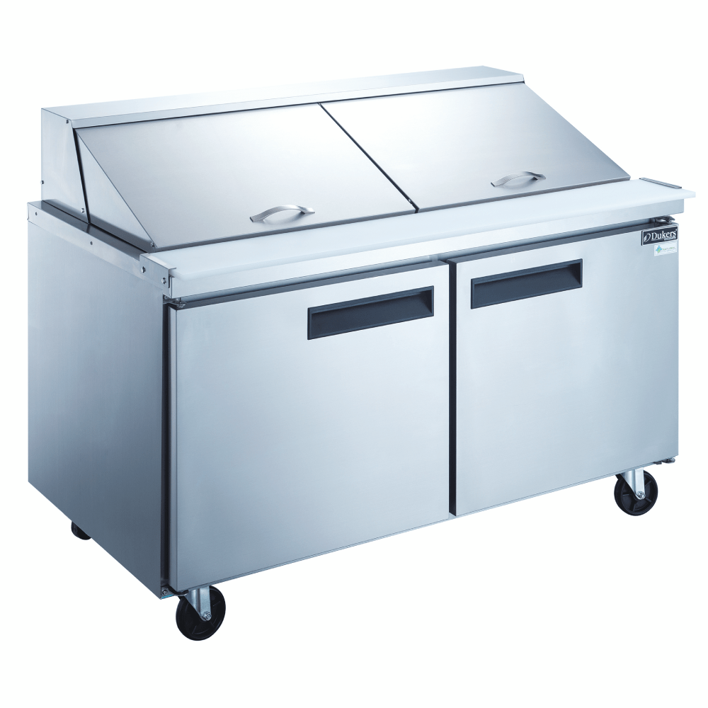 DSP6024MS2 Dukers 2Door Commercial Food Prep Table Refrigerator in