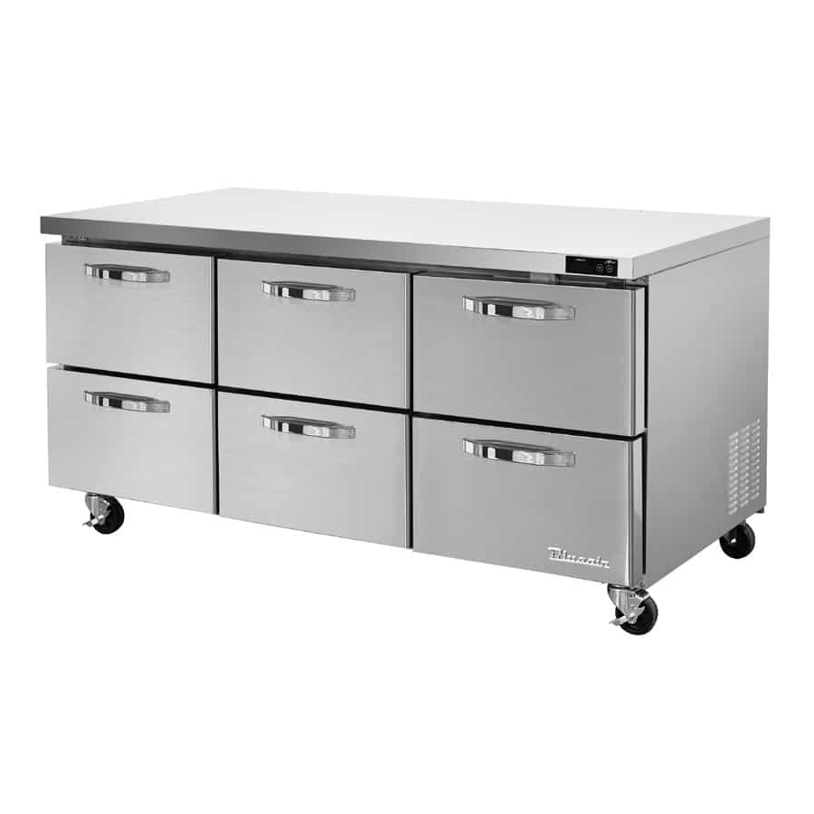 Blue Air BLUR72D6HC 6 Drawer All Stainless Undercounter Refrigerator