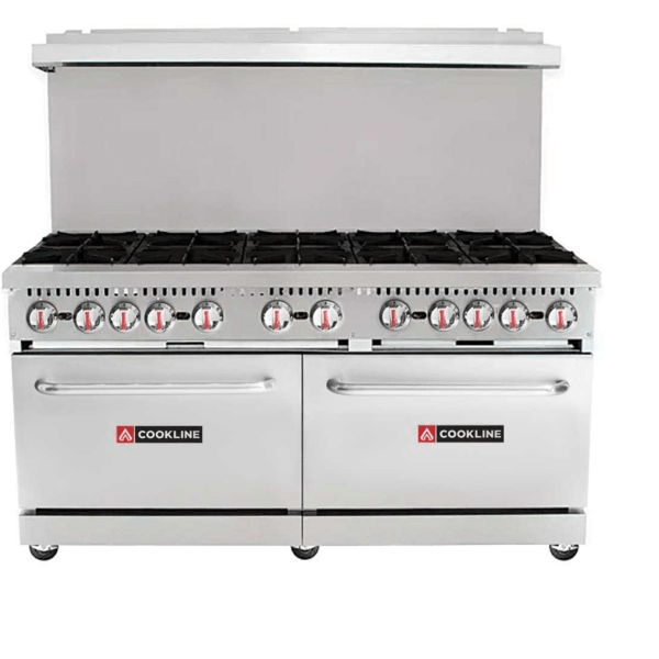 Cookline CR6010 60" 10 Open Burner Commercial Gas Range Natural Gas