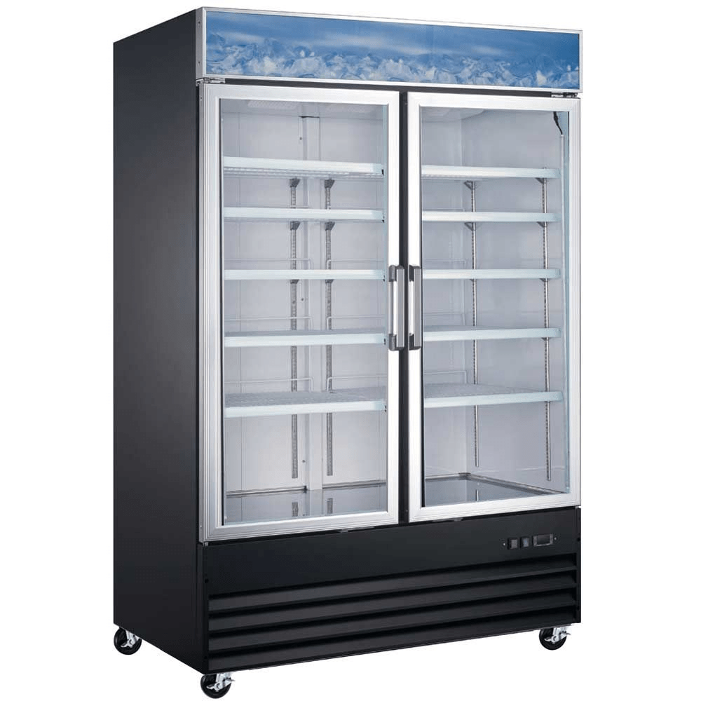 Coldline D40B 48" Two Glass Door Merchandiser Freezer with LED