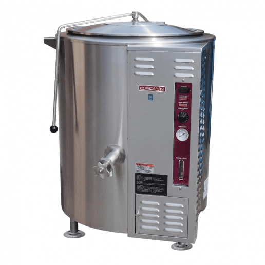 Crown Steam GL40E 40 gal. Steam Kettle Stationary, 2/3 Jacket