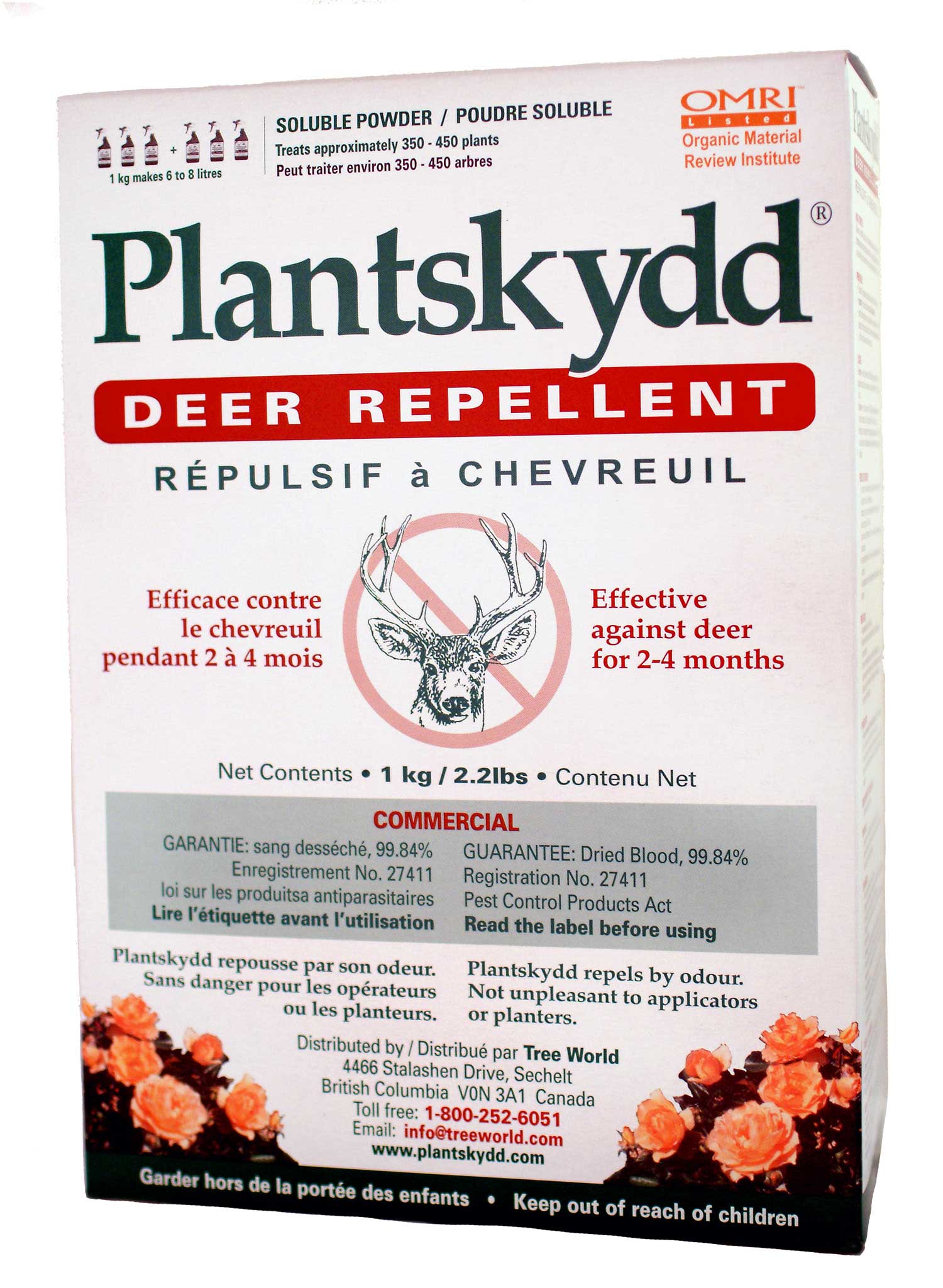 Plantskydd Deer & Rabbit Repellent 2.2 lbs (1 kg) — Wettable Powder