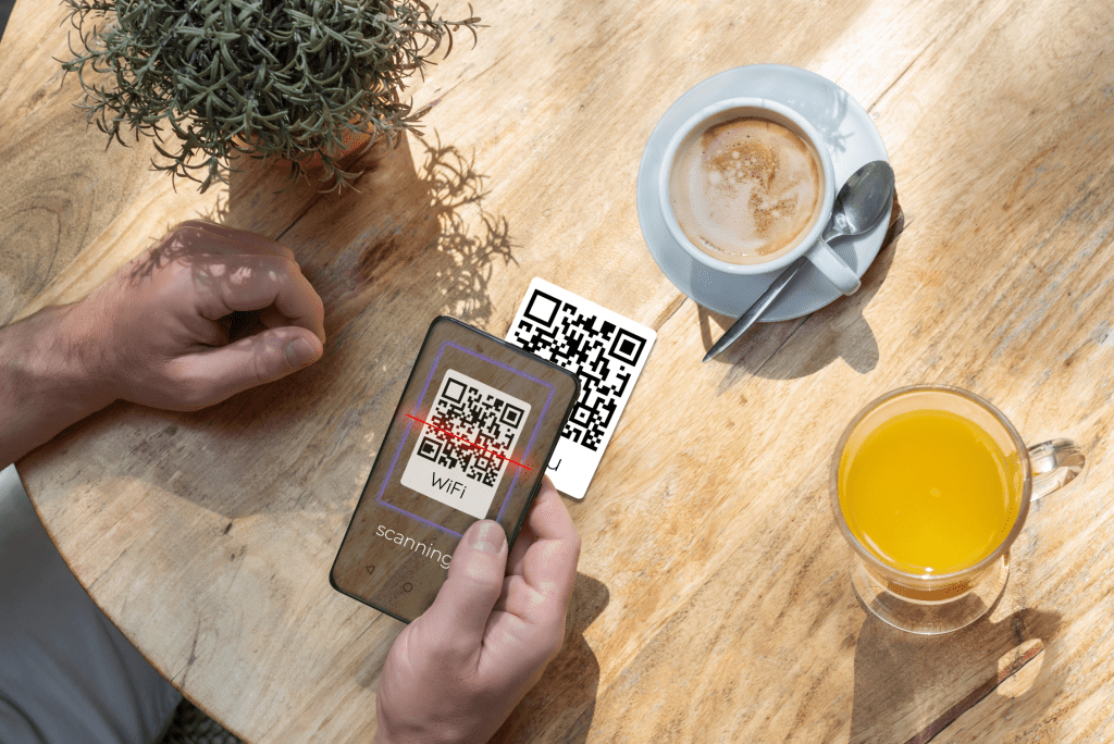 Scan QR code to instantly connect to WiFi network Plasma Cloud(03)