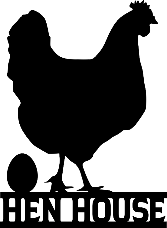 Chicken with words Hen House