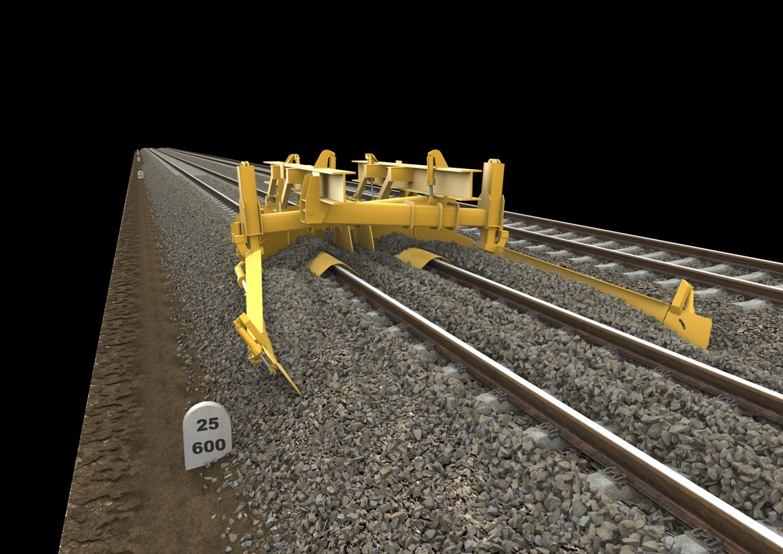 Plasser Australia Machines & Systems Ballast Distributing