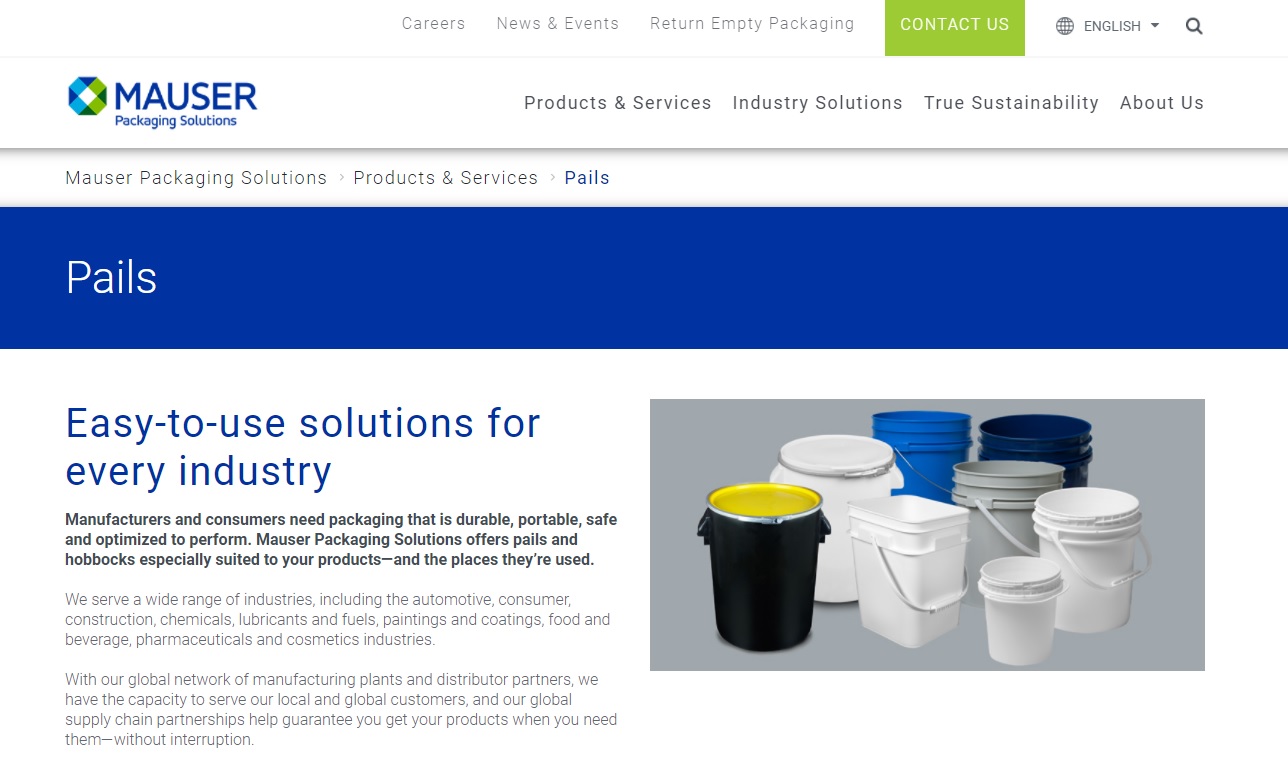 Mauser Packaging Solutions Plastic Containers
