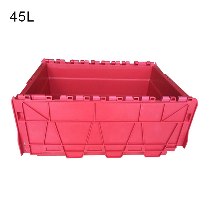 Wholesale plastic storage totes with lids,attached lid totesplastic