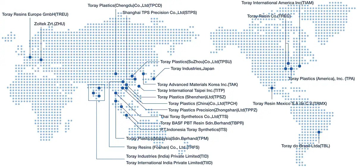 Global Network About Us TORAY PLASTICS TORAY
