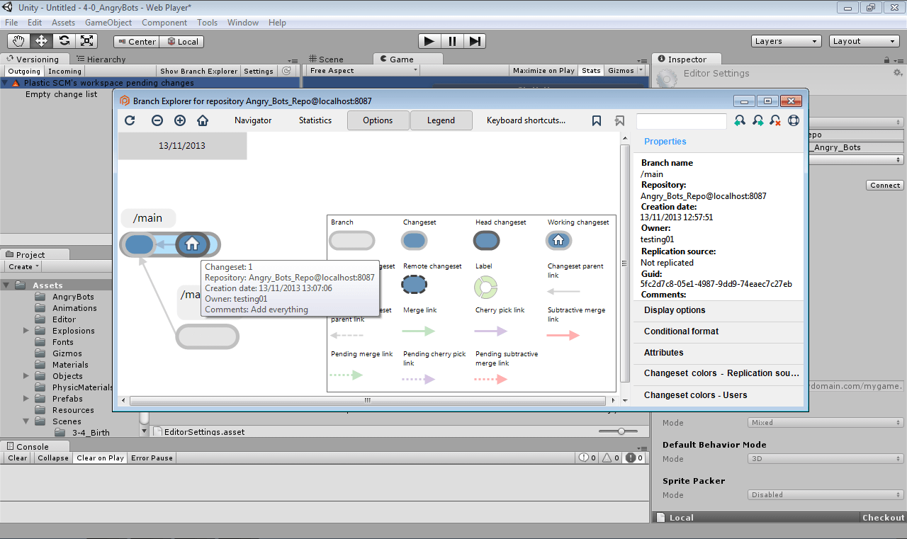 Unity plugin Plastic SCM version control