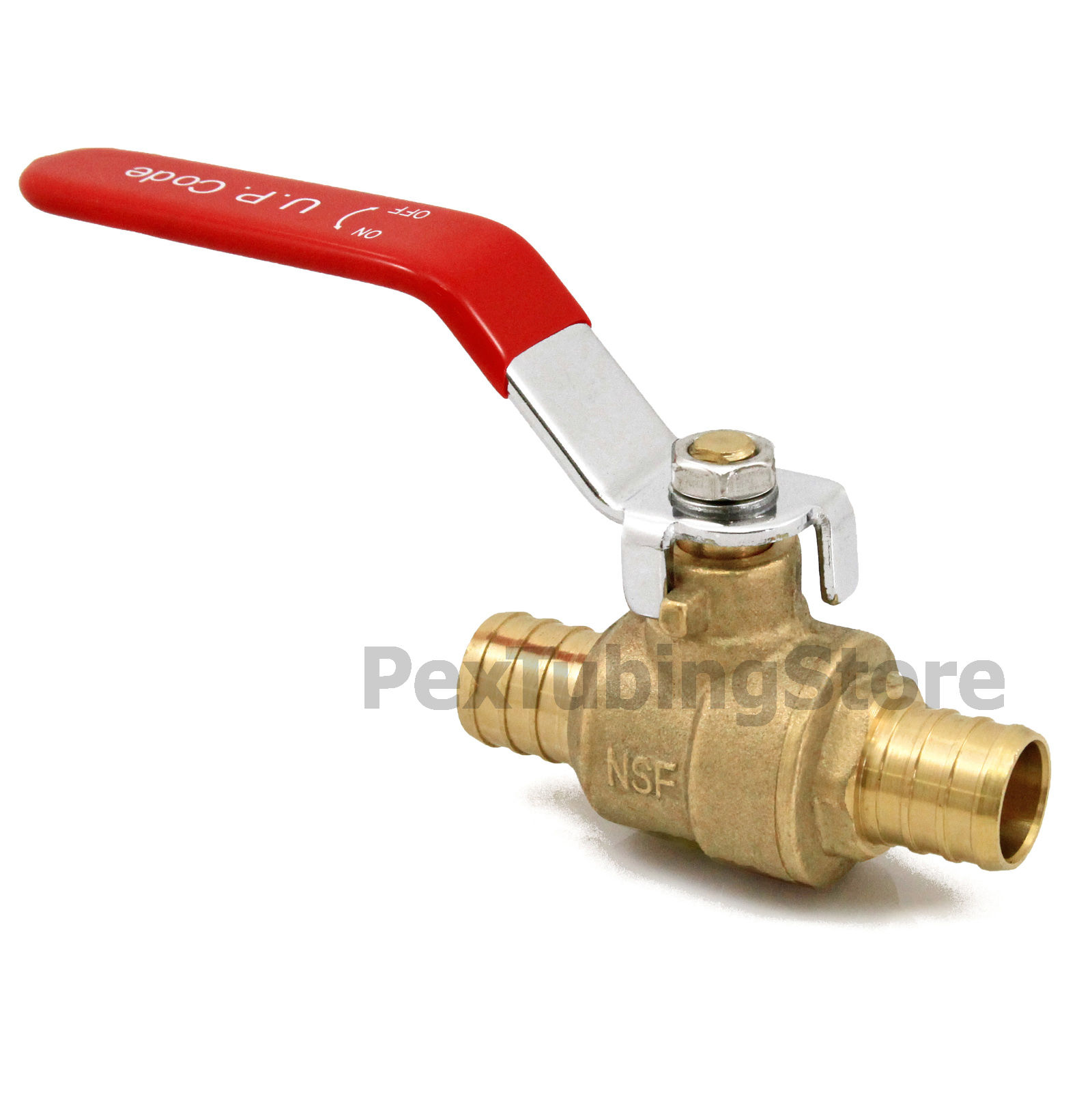 3/4" PEX Brass Ball Valve, Full Port, NSF, Crimp, Shutoff Valves for