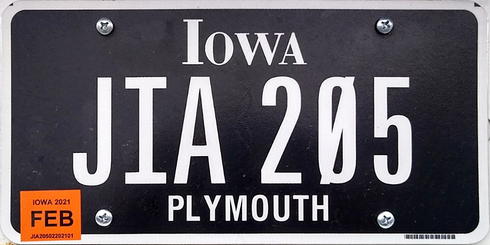 Iowa August 2023 Registration Sticker Color Iowa 2 Y2K