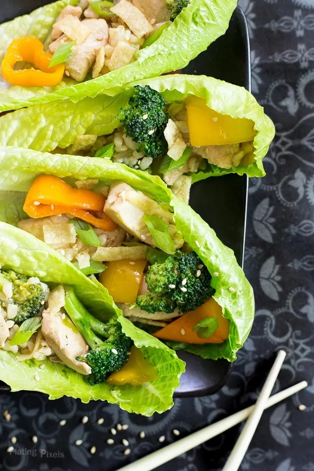 Chicken Stir Fry Lettuce Wraps Plating Pixels