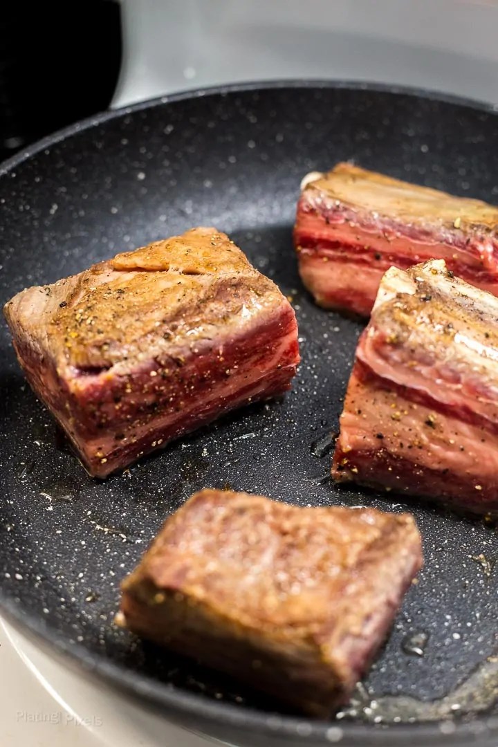 Slow Cooker Short Ribs with Korean Sauce Plating Pixels