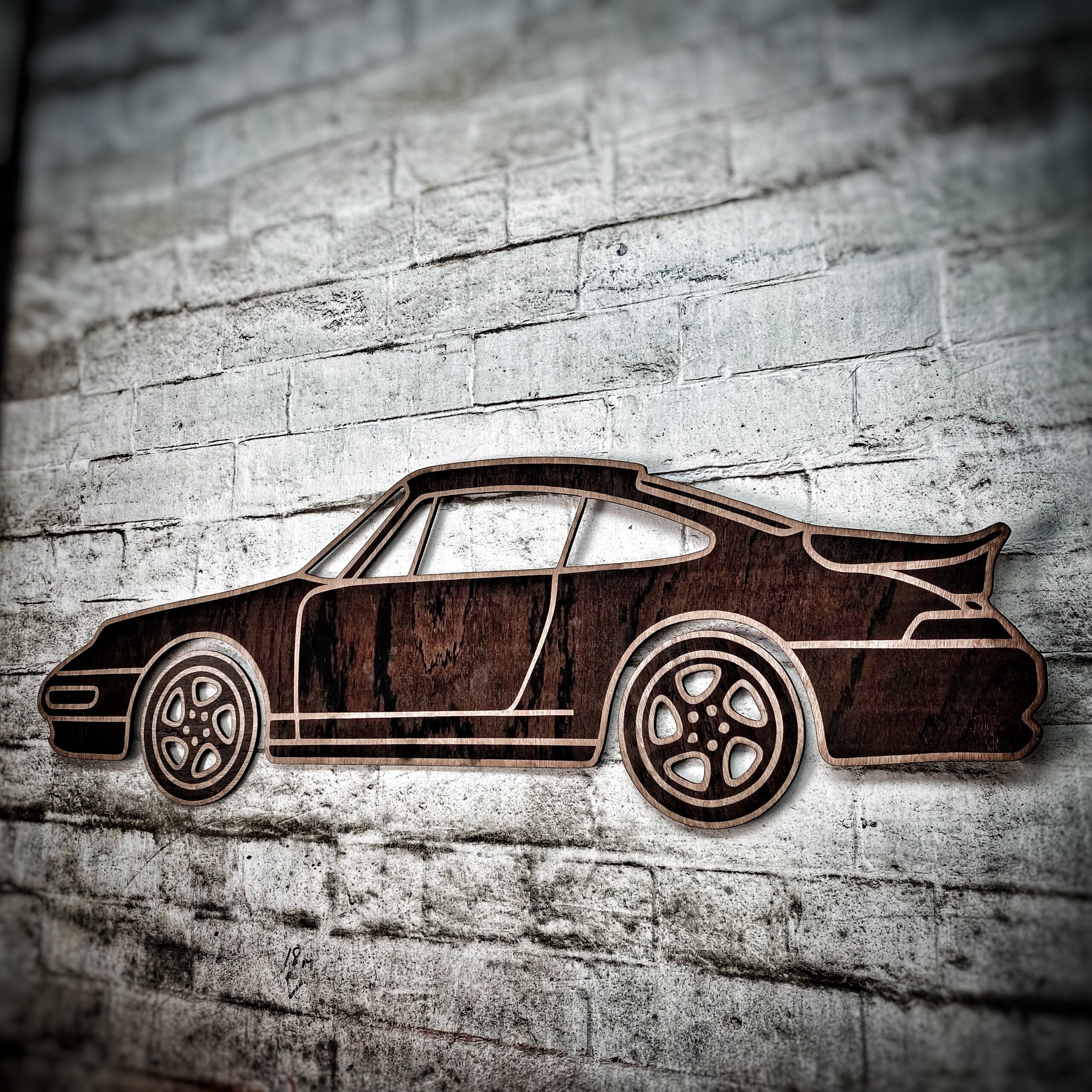 Porsche 911 Turbo 993 Wooden Sign Large 120cm Wall Art