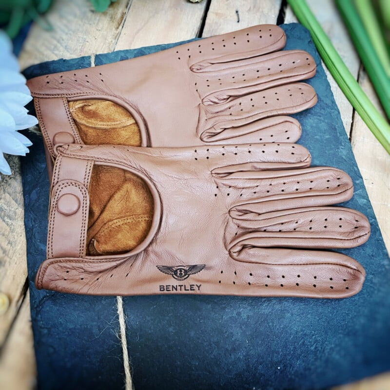 Bentley Gift Mens Leather Driving Gloves Platters Slate