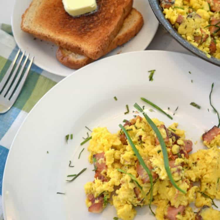Green Eggs and Ham (Ham and Egg Scramble with Chives) Platter Talk