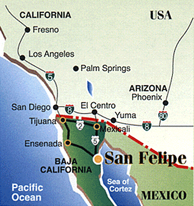 San Felipe Baja California Map San Felipe Map * San Felipe Map Mexico * Map Of Baja California