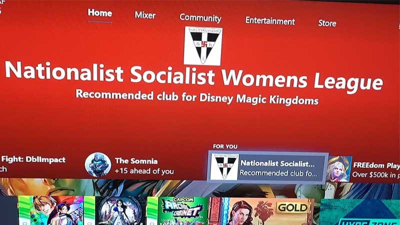 Xbox One Konsole empfiehlt plötzlich NaziGruppe