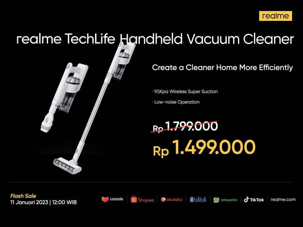 realme TechLife Handheld Vacuum Cleaner Playcubic