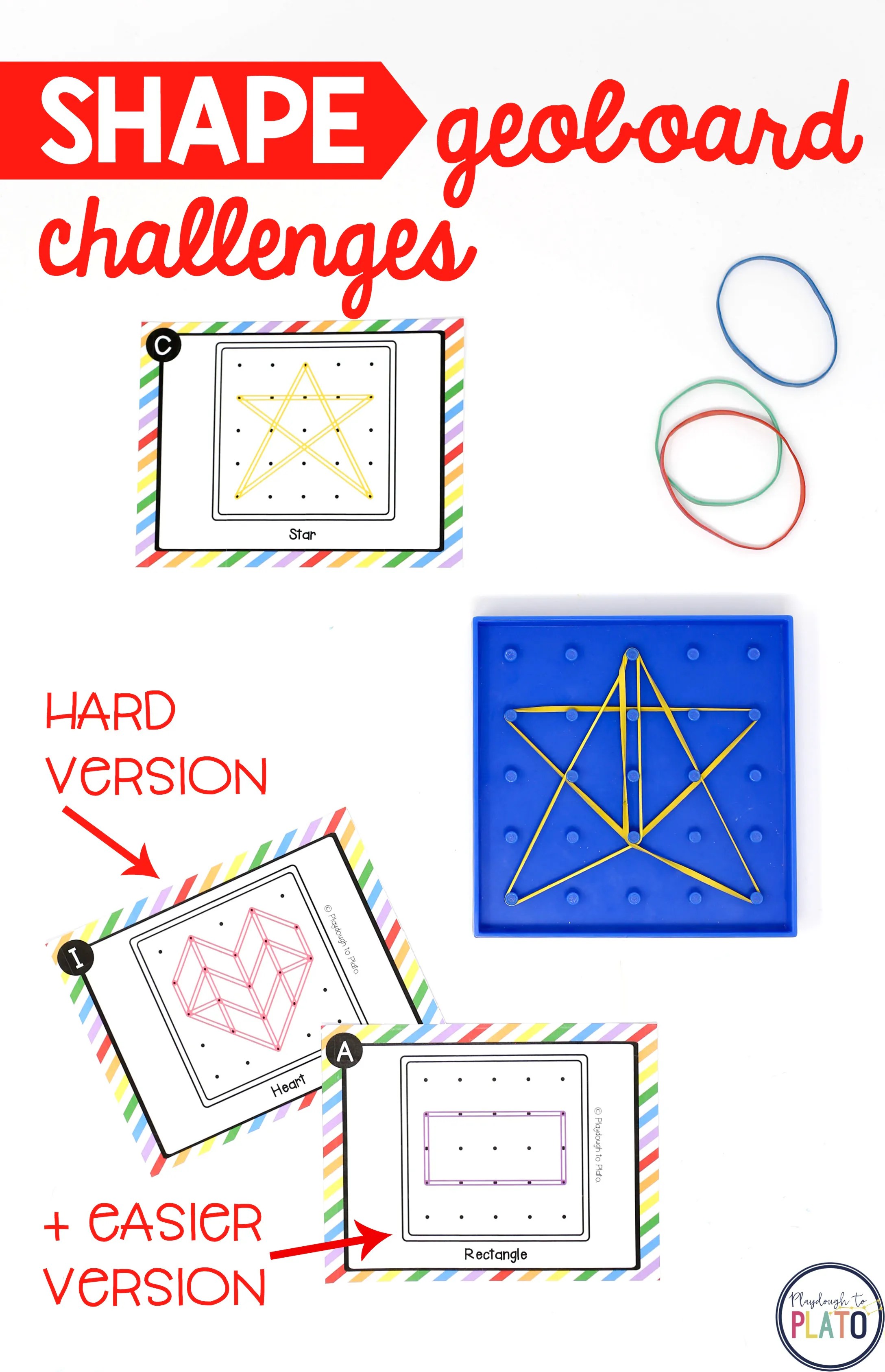 Math Geoboard Challenges Playdough To Plato