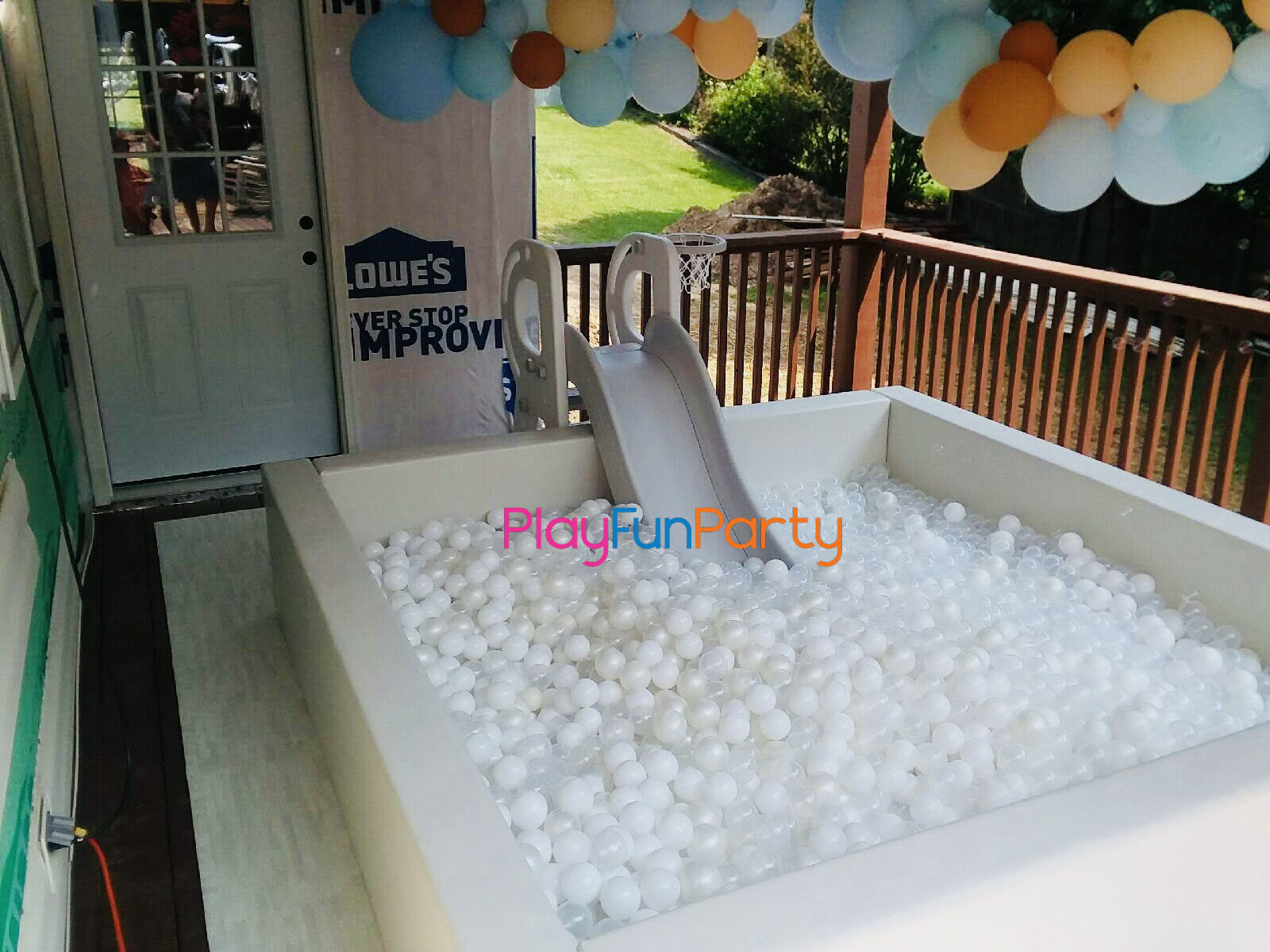 White Ball Pit Rental PlayFunParty Indoor Play SpaceFuquay Varina, NC